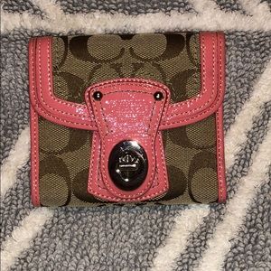 Coral Coach Wallet